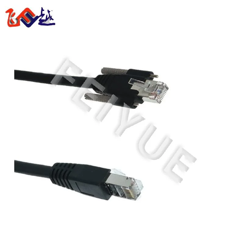 High Flexible RJ45 Cable with Locking Screw for Gige Industrial CCD Camera