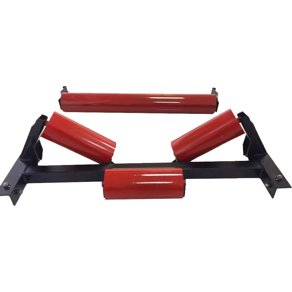 China ANSI Standard Belt Conveyor Dia. 102mm 127 mm Transition Carry Trough Offset Roller