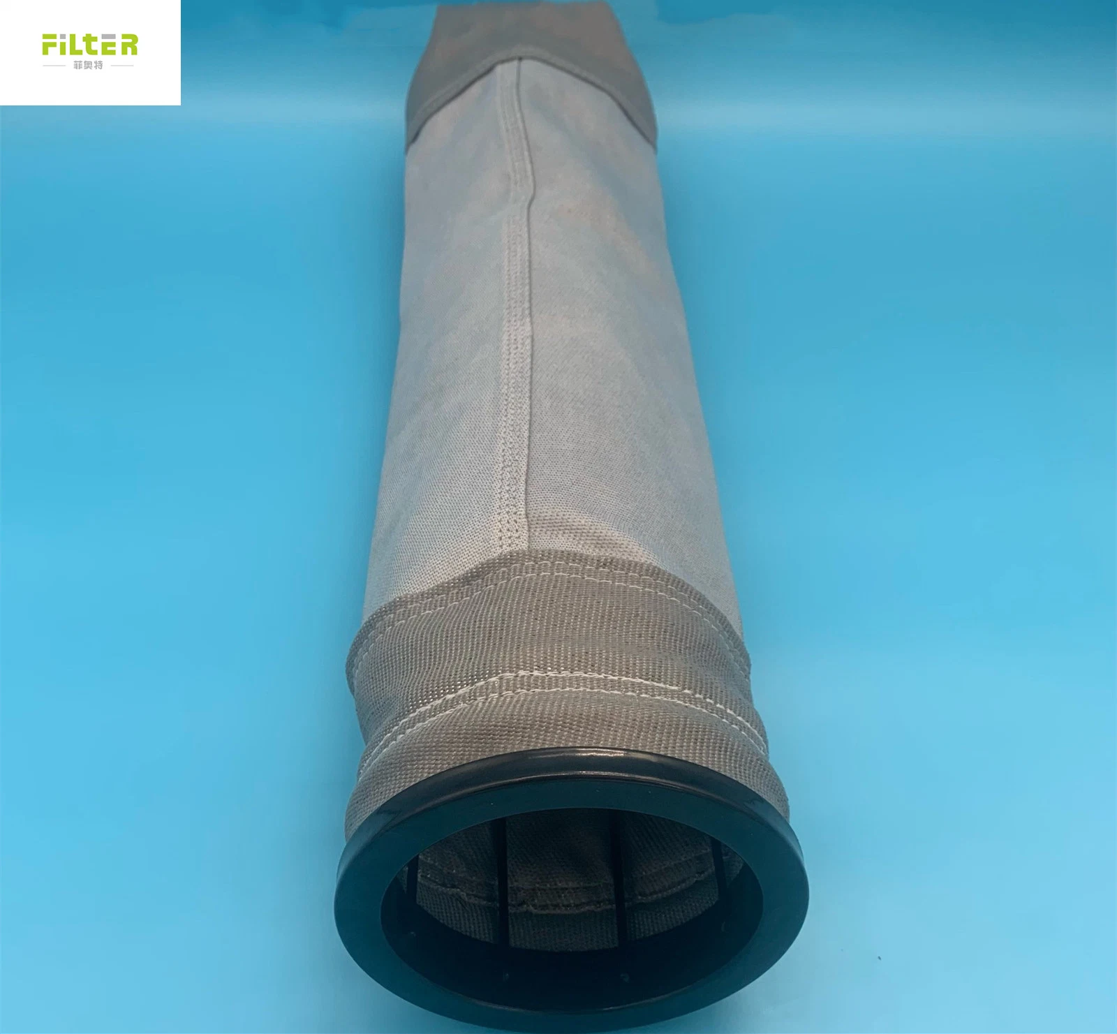 High Temperature Alkali Free Bulked Yarn Fiberglass with PTFE Membrane Filter Bag