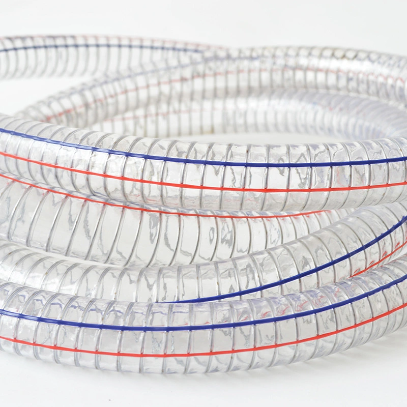 Transparent PVC Steel Wire Reinforced Suction Hose for Water Discharge