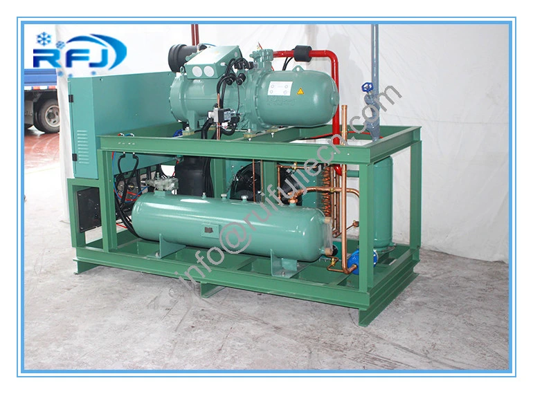 Air Cooled Single Screw Type Compressor Refrigerating Condensing Unit Rack High Temperature