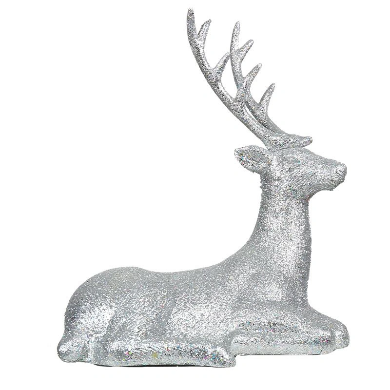 2023 Xmas Golden Silver Deer Tabletop Ornaments Christmas Decoration