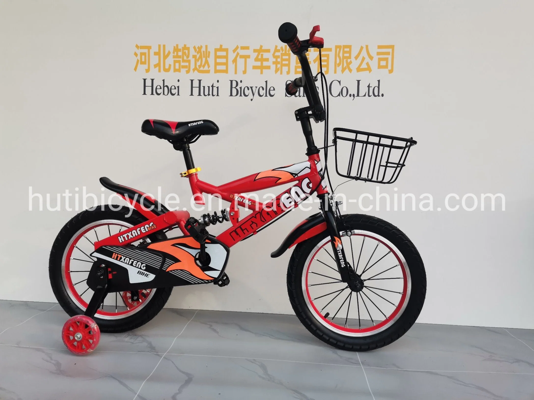 Factory Direct Sale 16 18 20 Inch Bicycle for Kids CE Certificate Bike Road Bicicleta Multiple Colors Options Children Bicycle with Training Wheels & Handbrake