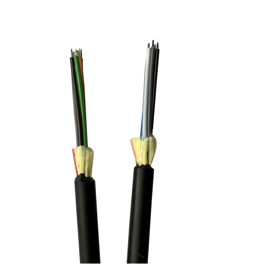 Ads 24 Core plástico reforzado con fibra monomodo Cable de fibra óptica de 100m Span