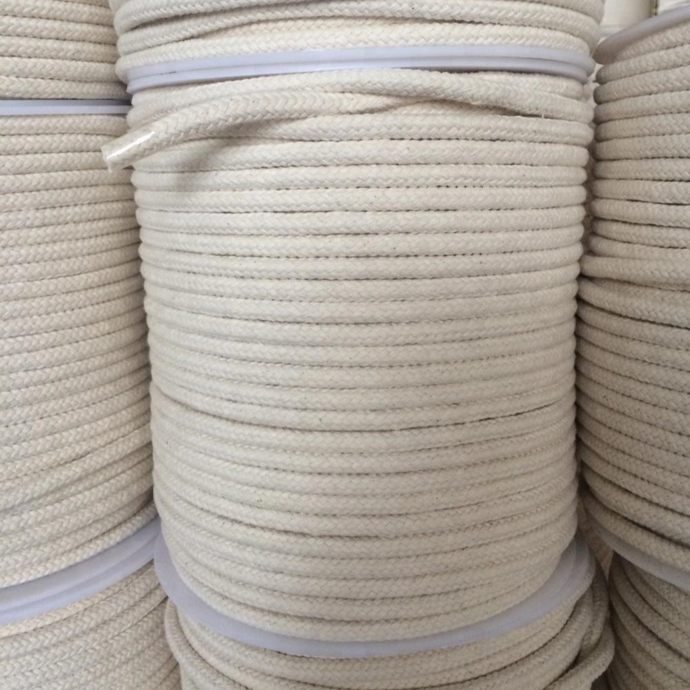 Korb Recycling Bulk Macrame Cord 3/16" Geflochtene Flache Baumwollseil