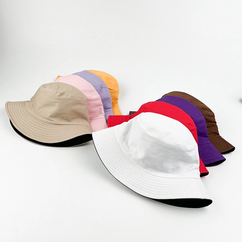 Cheap Cotton Reversible Custom Bucket Hat Summer Foldable Fisher Bucket Hat