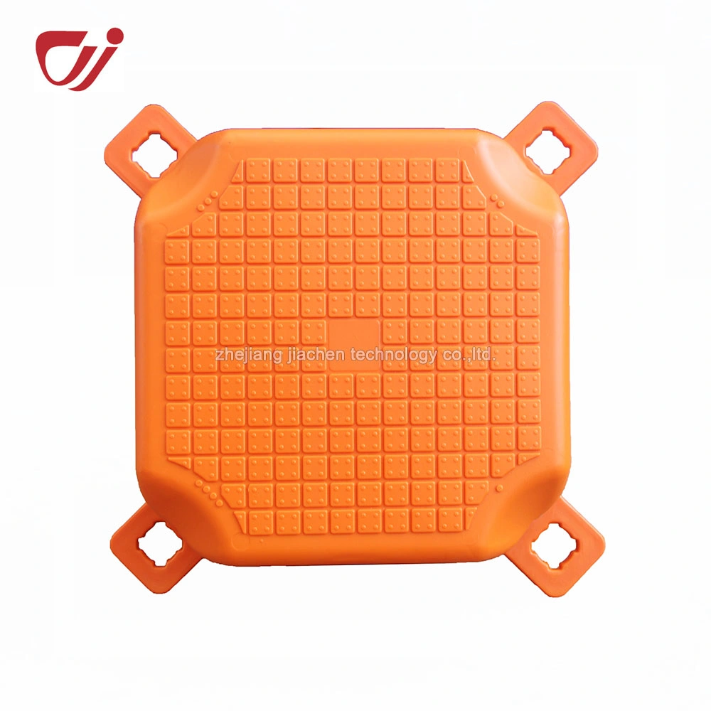 Quai flottant en plastique simple orange durable pour plate-forme aquatique