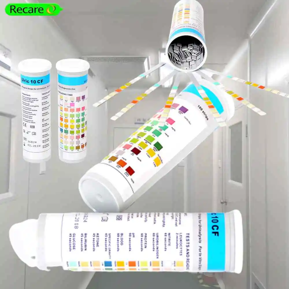 Urs 10t réactif des bandes de l'urine kit domicile analyse d'urine 10 paramètres