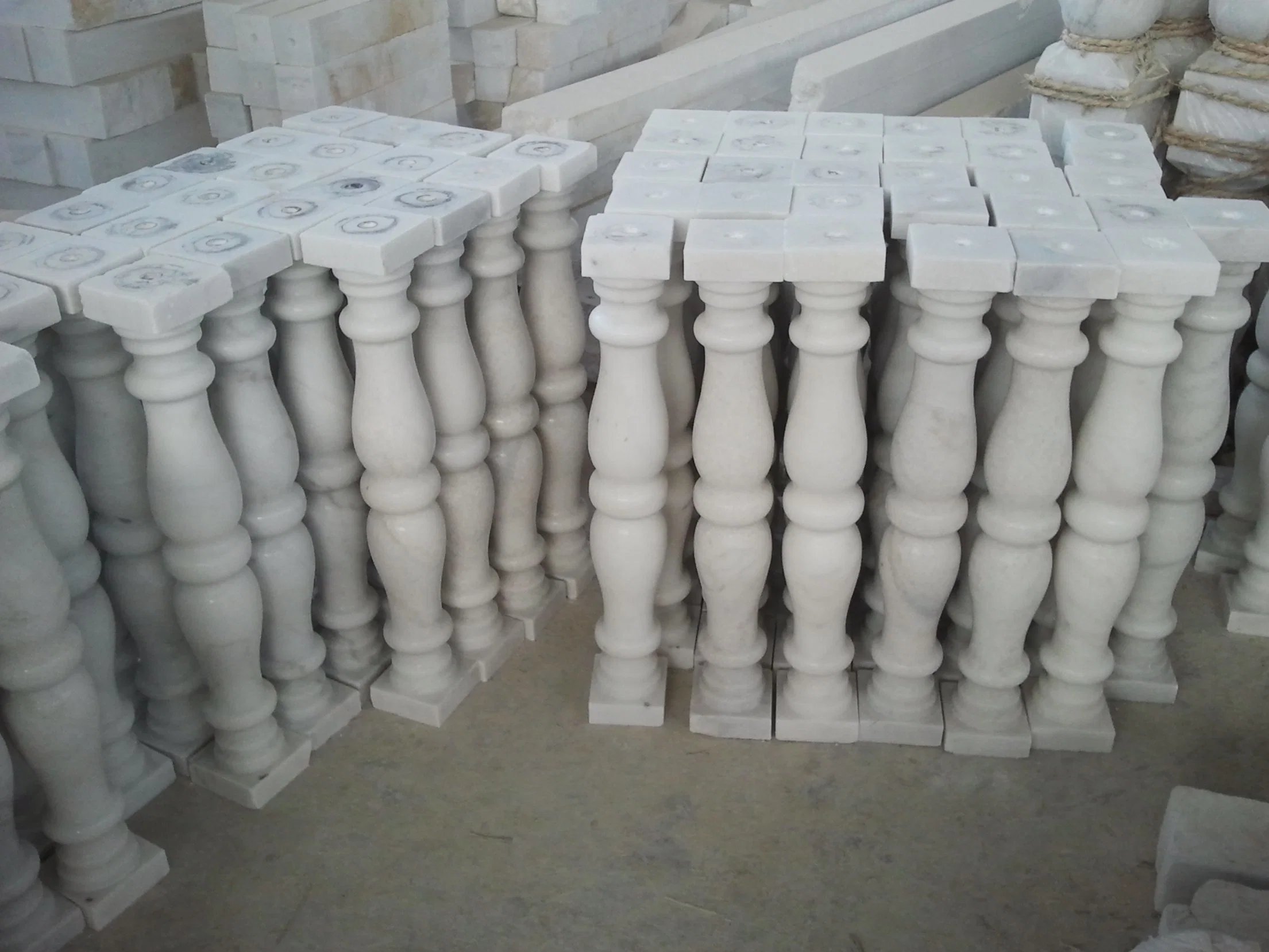 China Guangxi White Marble Stone Balustrade and Railing for Stairs