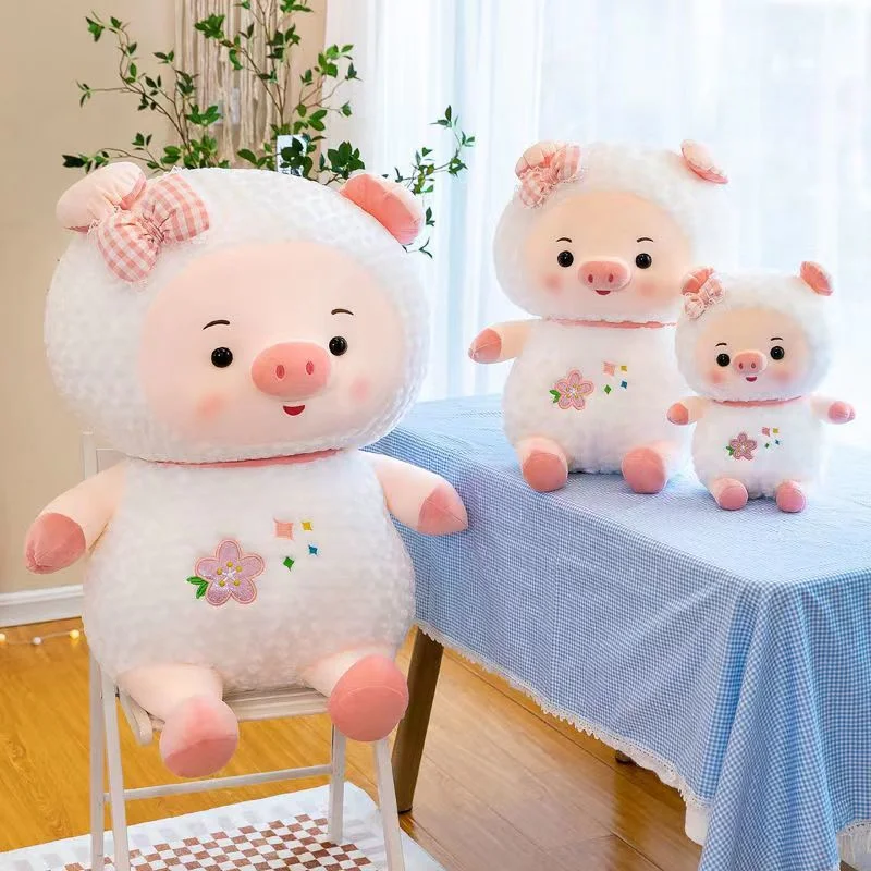 Cute Cartoon Piglet Doll Plush Toy Kids Soothing Sleeping Doll Ragdoll Birthday Gift