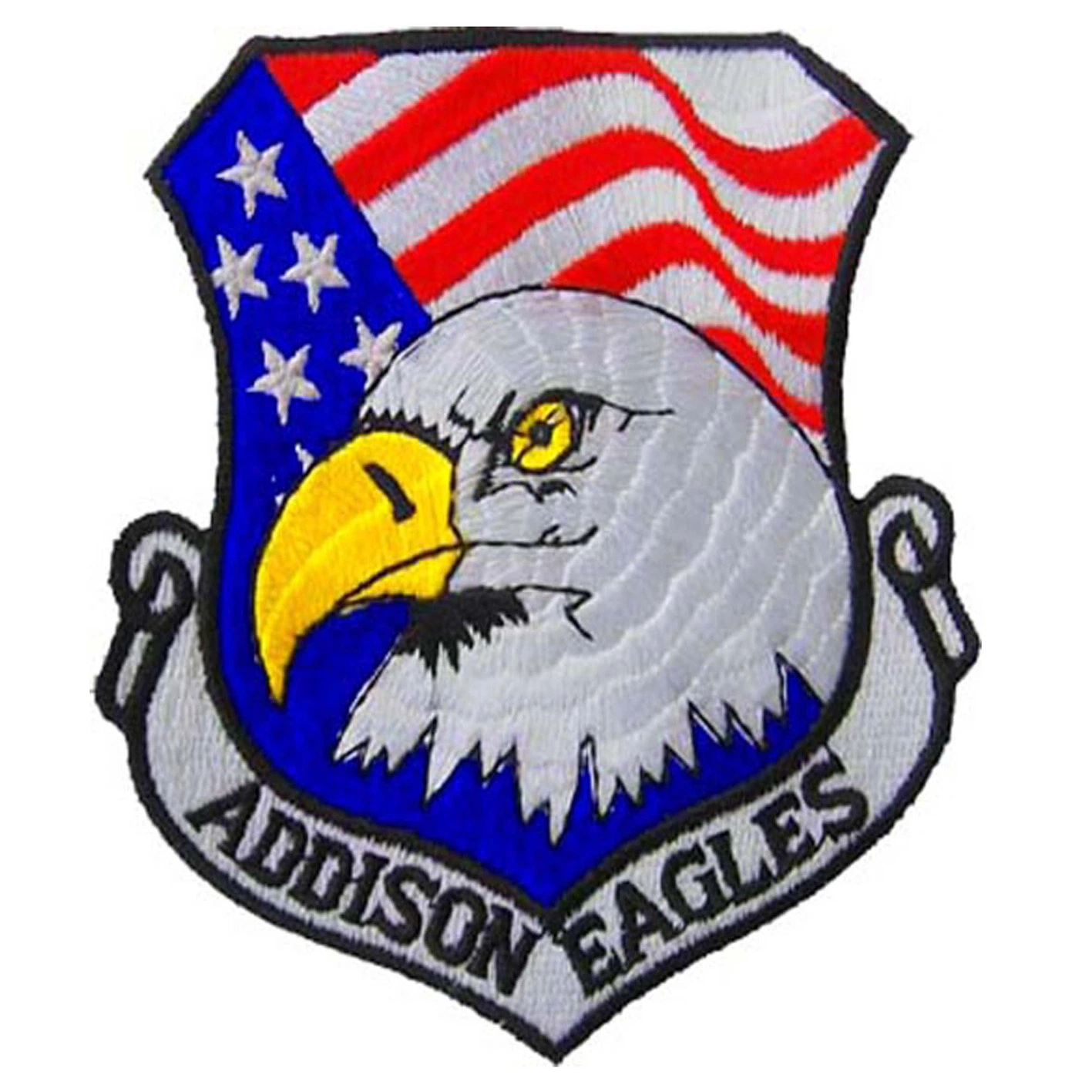 China Factory Custom Logo Patch Hand Bestickt Runde Flagge Flügel American Eagle Abzeichen Mit Logo Und Stickerei