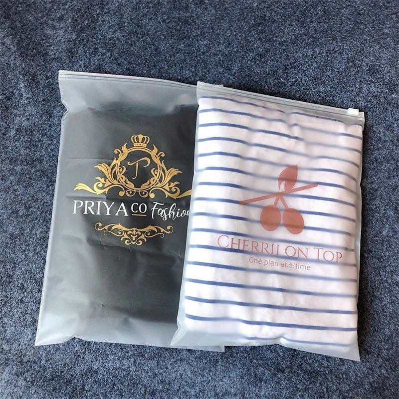 Custom Size Pencil Zip Lock Bag Frosted Waterproof Make up Bag with Logo