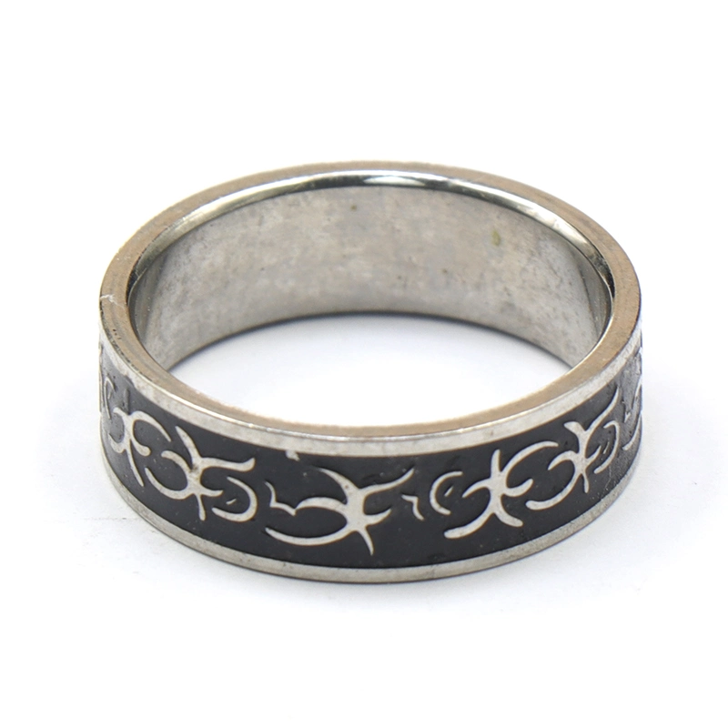 Factory Custom Made Rhodium Plated Alloy Jewelry Manufacturer Customized Fashion Enamel Brass Ornament Accessory Bespoke Wholesale Popular Stainless Steel Ring