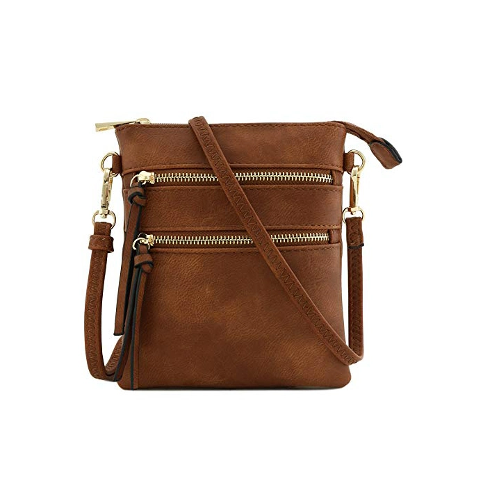 Functional Multi Pocket Crossbody Bag Shoulder Bag for Women