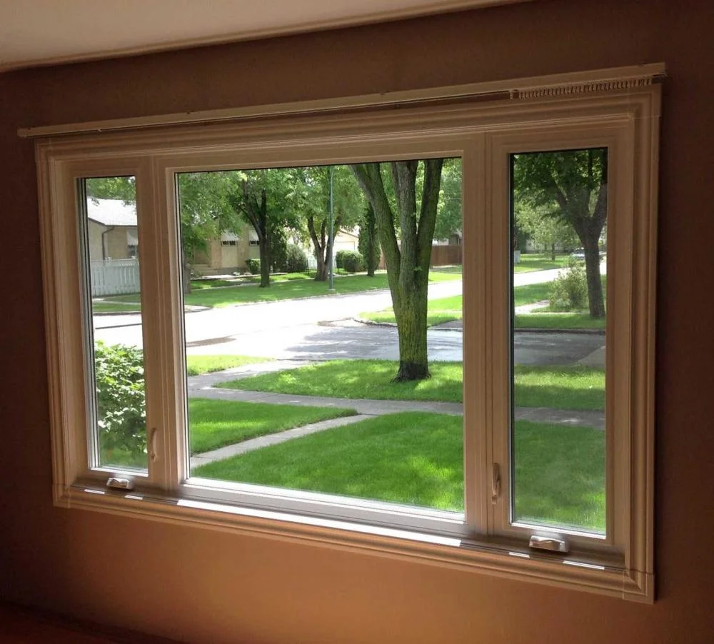 L'ouragan Impact upvc blanc Windows vitre fixe de PVC