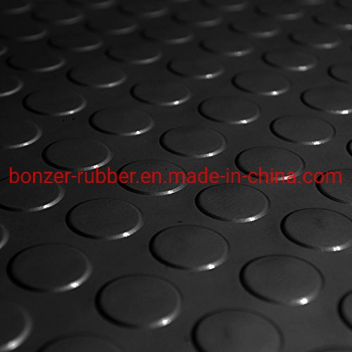 China Non-Slip Water-Proof Round Stud Coin Pattern Rubber Flooring Mat Sheet