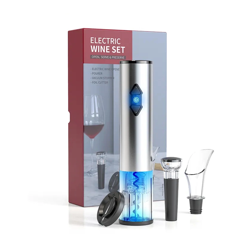 Smart Electric Wine Opener Set Business Gift Luxury Colorful Package Christmas Gifts Barware