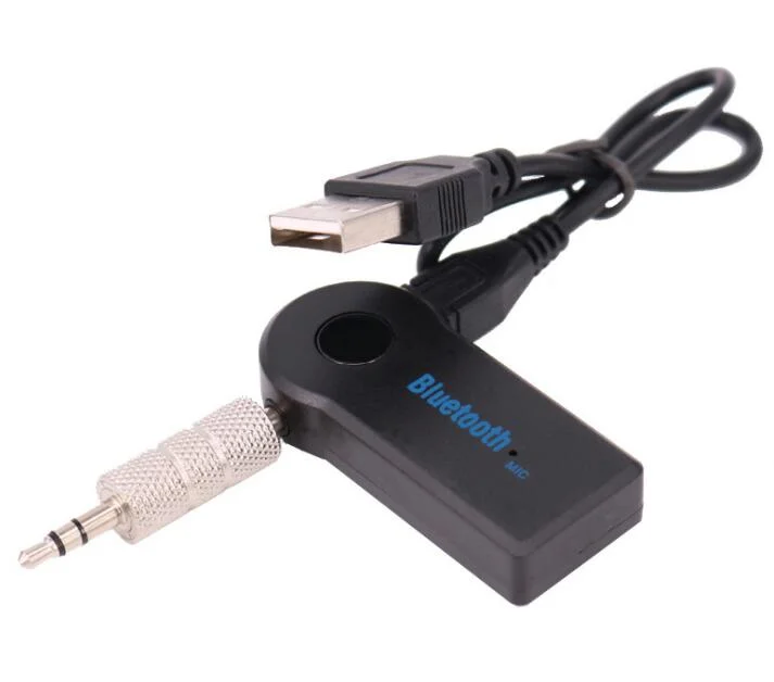 Coches de alta calidad de la música universal del receptor de Bluetooth A2DP de streaming de 3,5 mm Auto Aux Adaptador de audio inalámbrico con micrófono para MP3 teléfono