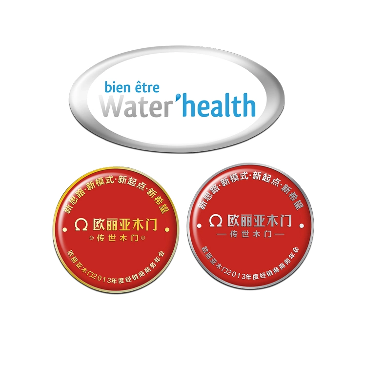 Epoxy Dome Company Pin Name Tag Anti-Scratch Waterproof Polyurethane Resin 3D Sticker Label