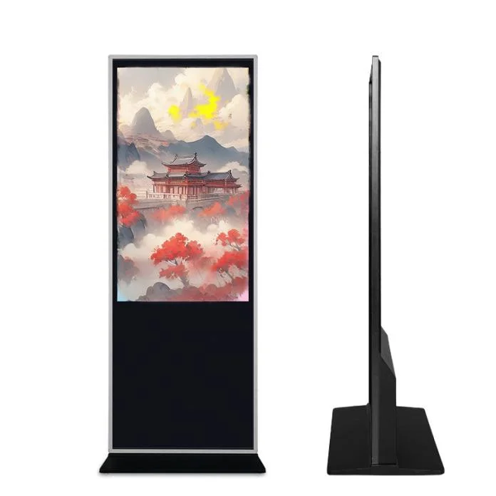 Portable 75 Inch Advertising Digital Signage Floor Stand Ad Media Advertising Player