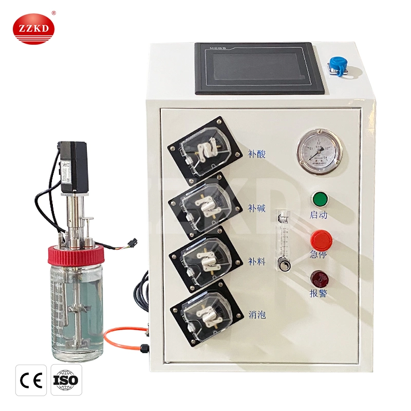 Small Laboratory Benchtop Bioreactor Fermenter 1L 2L 3L 5L 7L 10L 20L Anaerobic Glass Bioreactor Fermentor