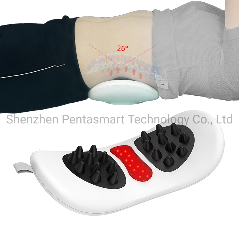 Electric Lumbar Massager with Heat Remote Control Voice Prompt EMS Back Massager