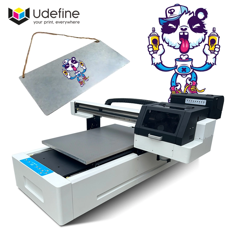 Udefine Multifunctional Digital A1 Size 6090 UV Flatbed Printer for Wood Panel Custom Printing