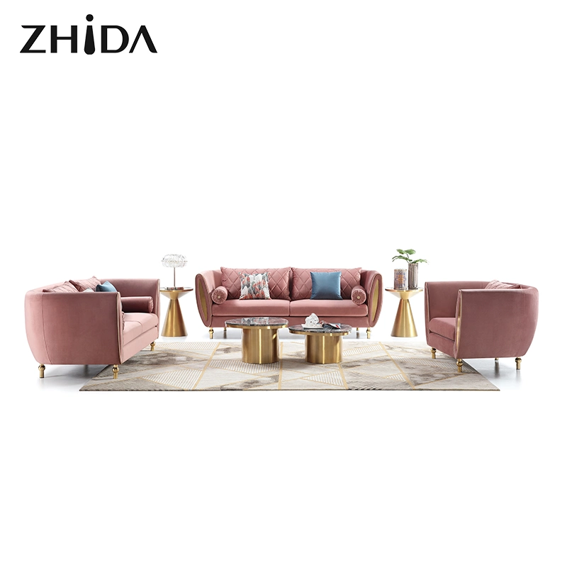 Middle East Home Living Room Furniture Sofas Luxury Design Velvet Sofa Set