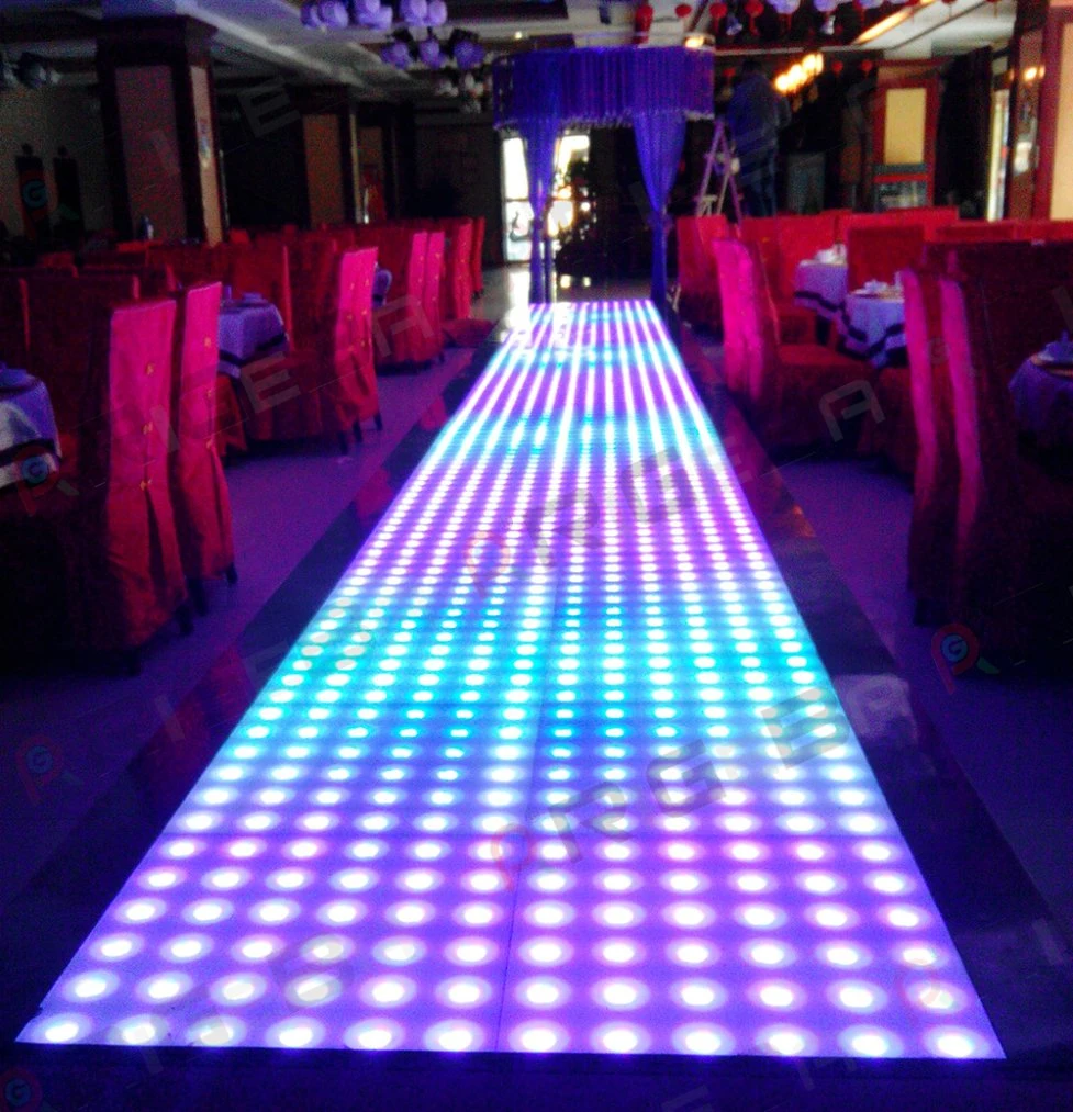 Rigeba 60X60cm Top Selling Super Slim Portable Patent LED Digital Dance Floor Panels for Party Events