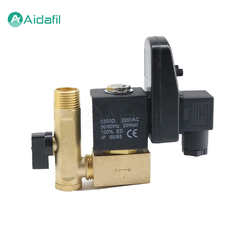 AC220V 1/2" Automatic Tank Drain Electronic Timed Air Compressor Automatic 2-Way Drain Valve