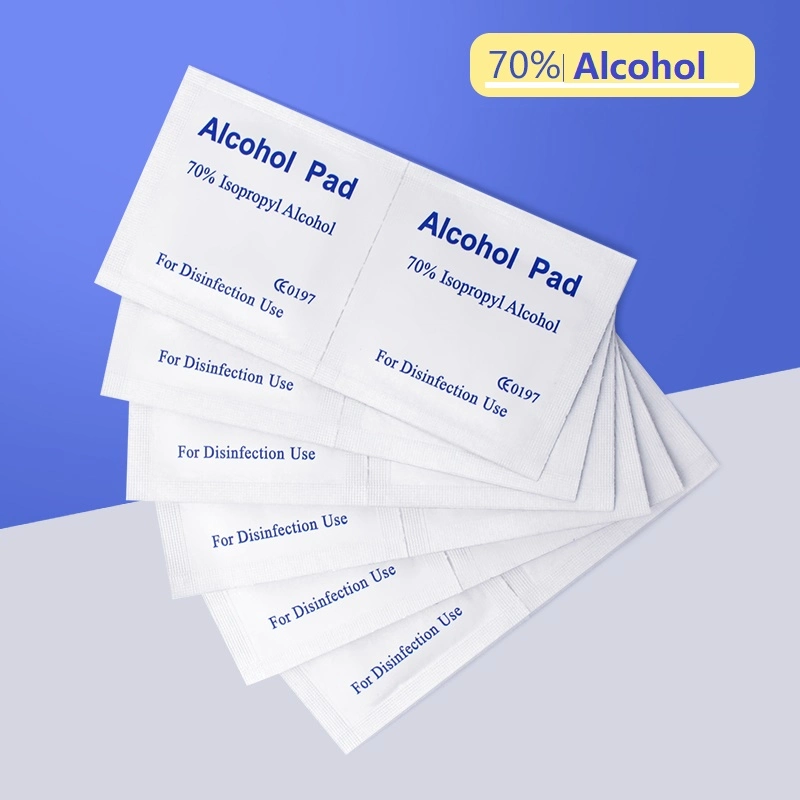 Spunlace Non Woven Alcohol Swab Individually Wrapped 70% 75% Isopropyl Alcohol Prep Pad