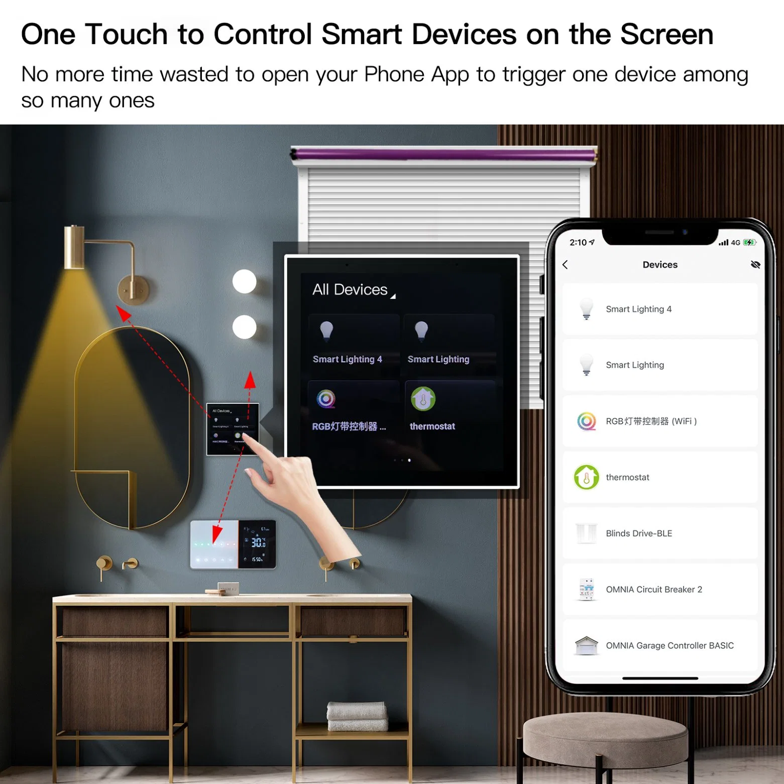 SLS WiFi Smart Touch Screen Center Panel de control integrado Zigbee Puerta de enlace