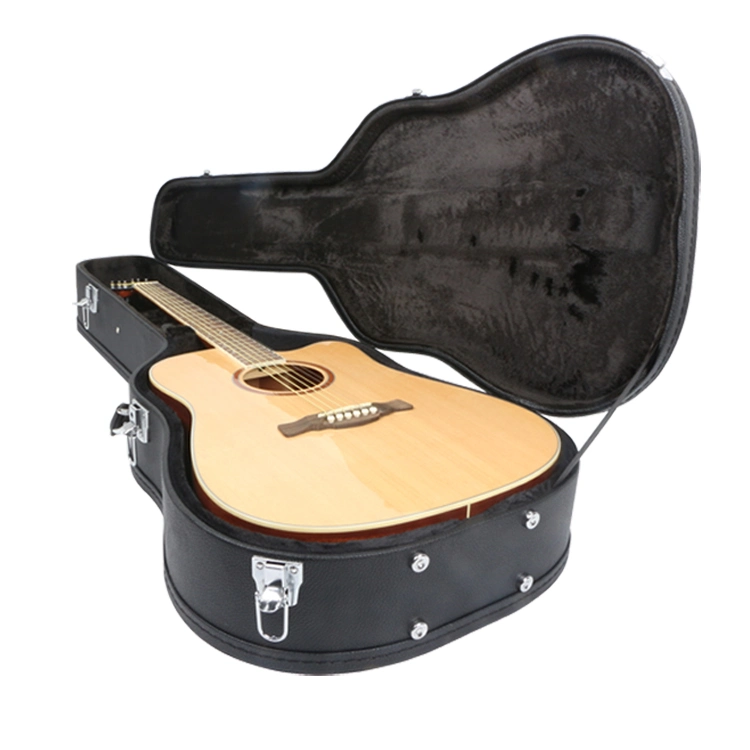 Musical Instrument Case Clip on Lock Easily Musical Bag Portable 41inch Wooden Guitar Case