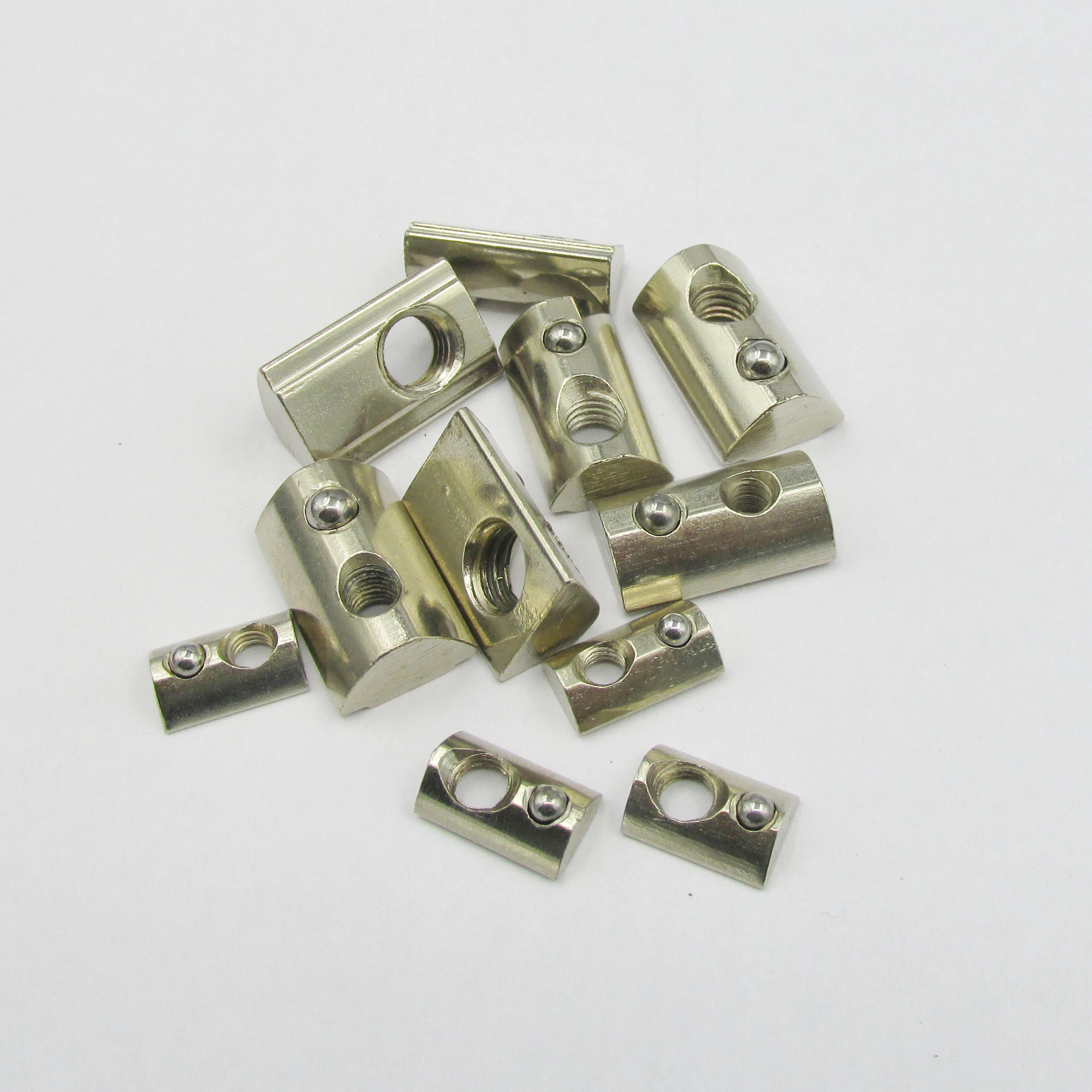 Plating Steel Spring Block Drop in T-Nut T-Slot W Ball Spring Nut