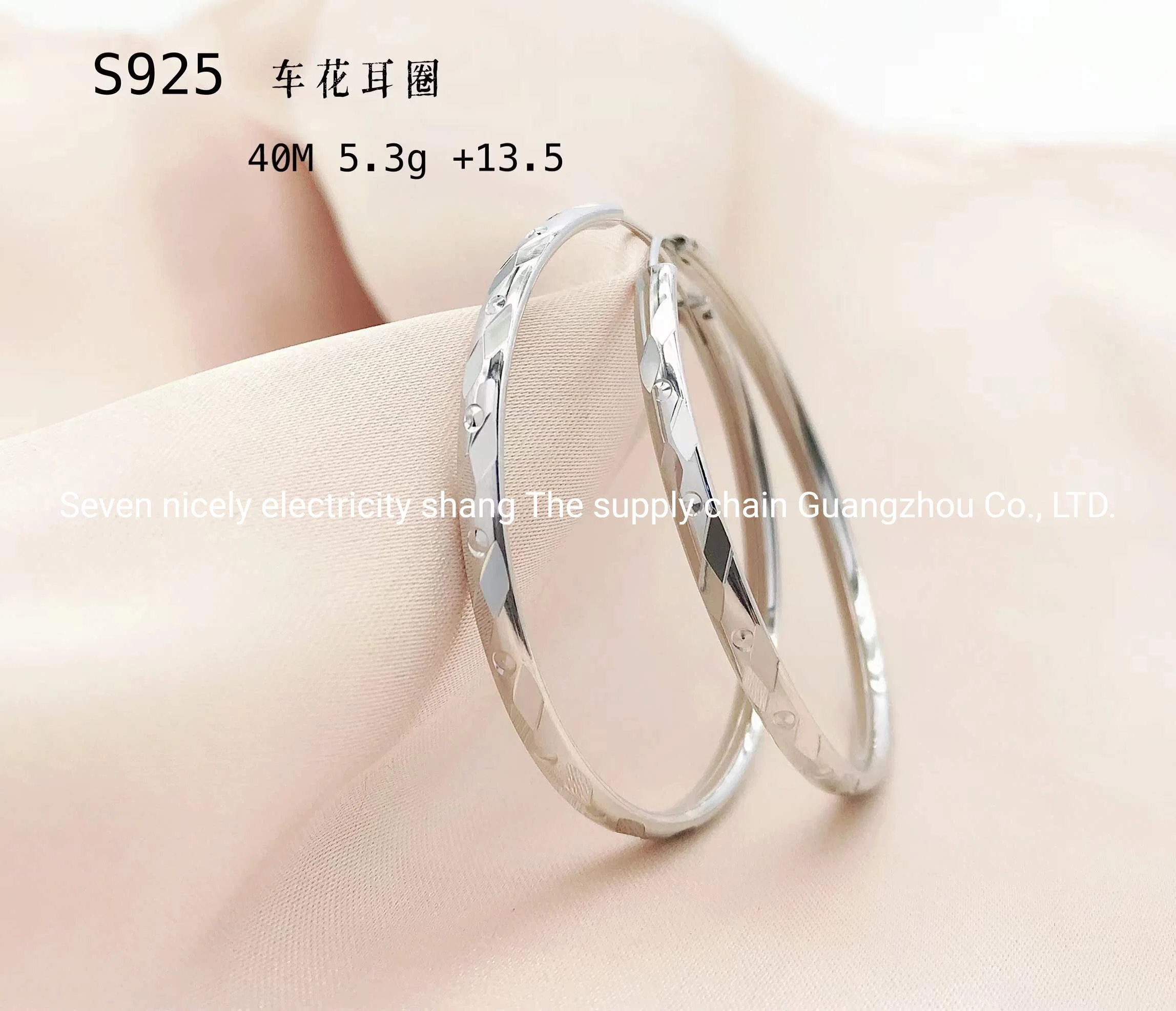 High quality/High cost performance  Hot Sale 925 Sterling Silver Jewellry Woman Eerrings Big Size Fashion Hoop