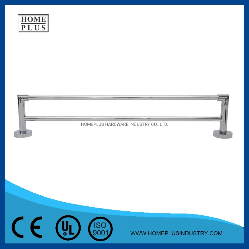 New Double Towel Rail Shelf Stainless Steel Wall Holder Towel Bar