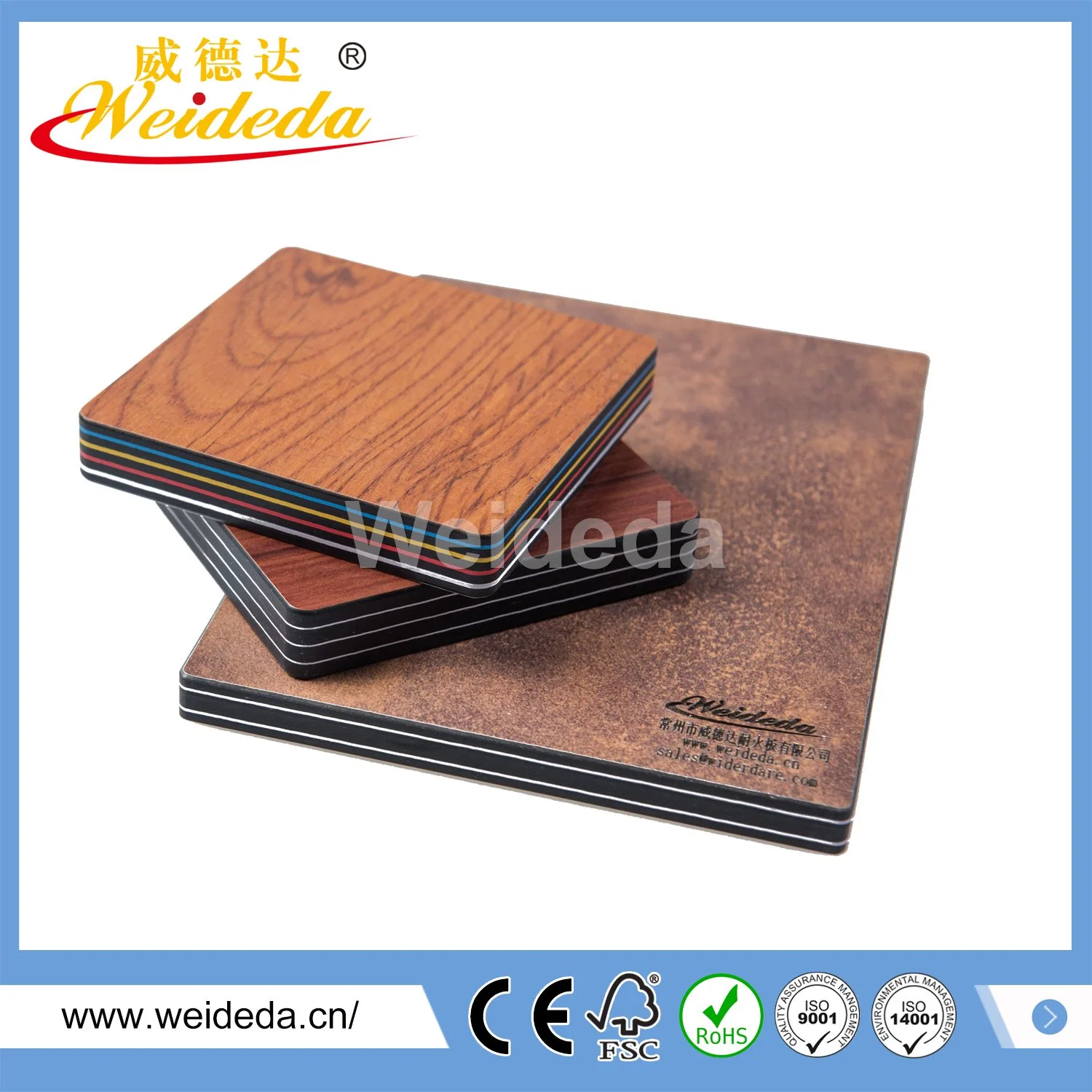 Wood Grain Wide Application Color Core Compact Laminate