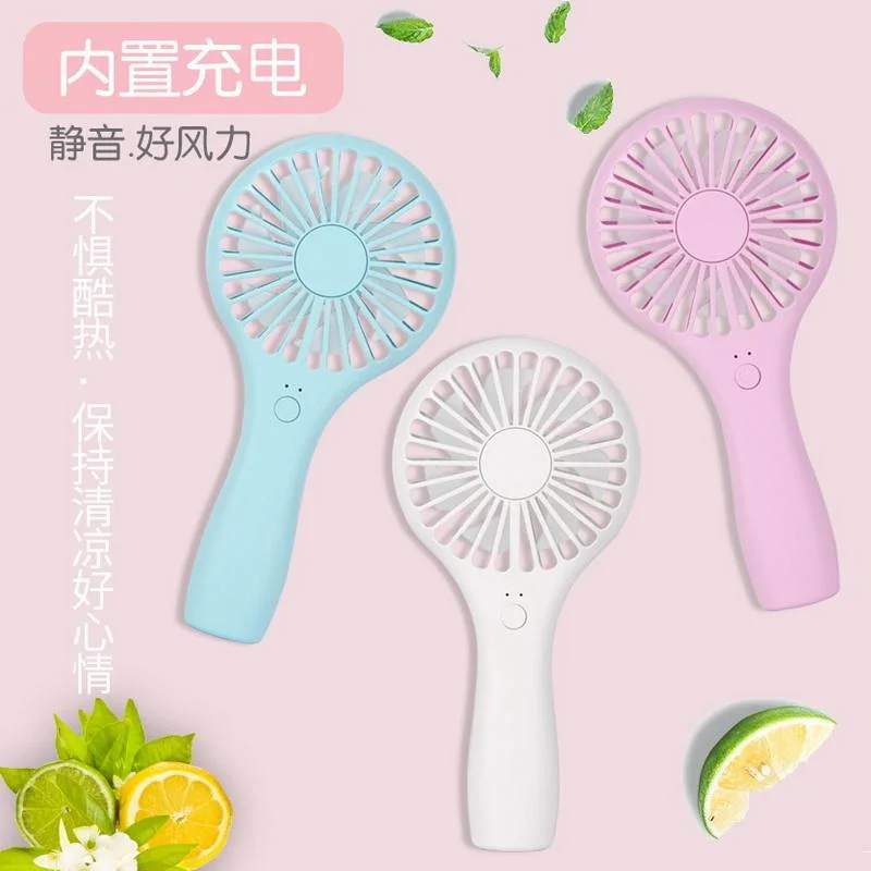 Colorful Lollipop Modeling Mini Handheld Fan Portable Rechargeable USB Fan