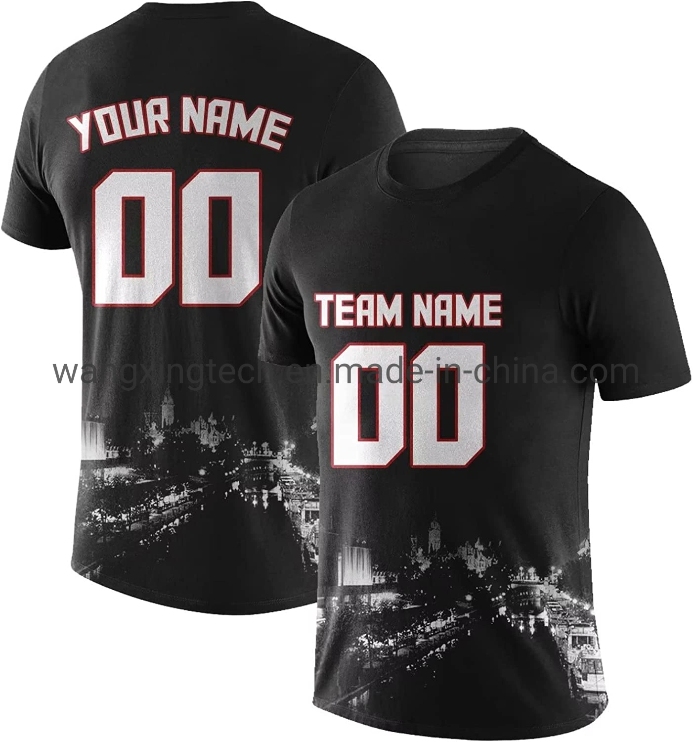 Personalisierbare Kurzarm-Shirt Personalisierte Hockey City Jersey Bekleidung Hinzufügen Team Name Nummer Sport Fans Geschenk für Männer Frauen Jugend