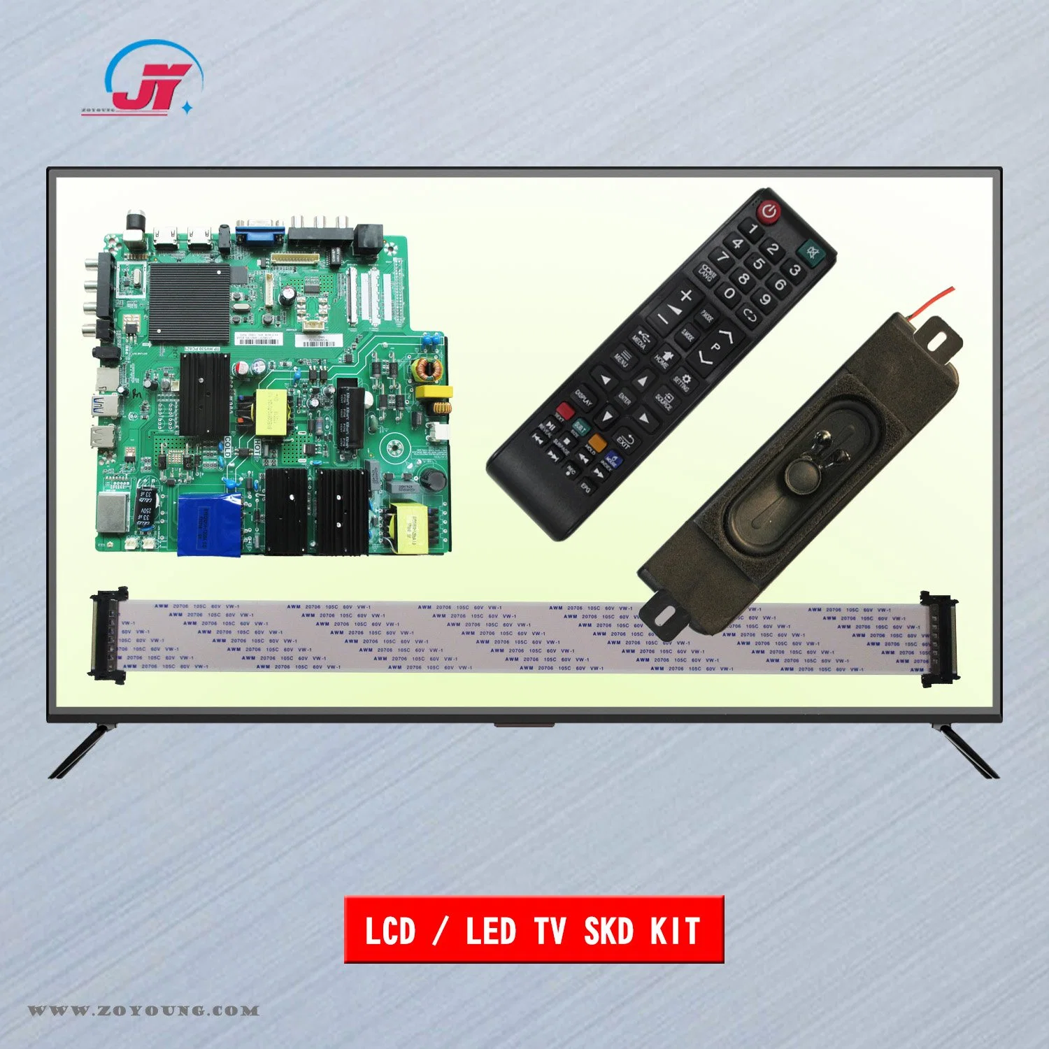 65polegadas UHD 4K TV LED inteligente SKD (- ZTC-650T9-TP. Vl530. PC821)