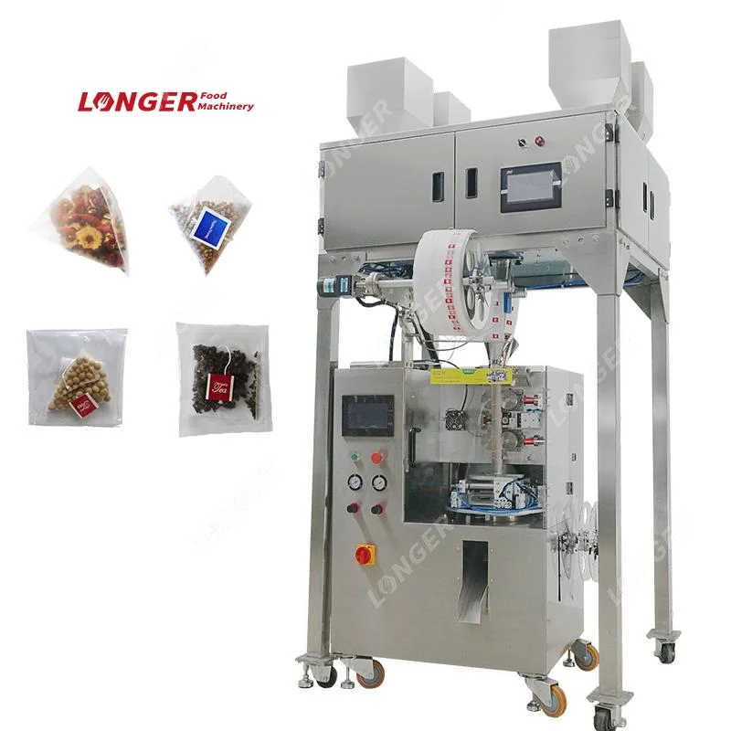 New Full Automatic Triangle Nylon Coffee Powder Packing Production Line Pyramide Tea Bag Making Machine for Tea Packing