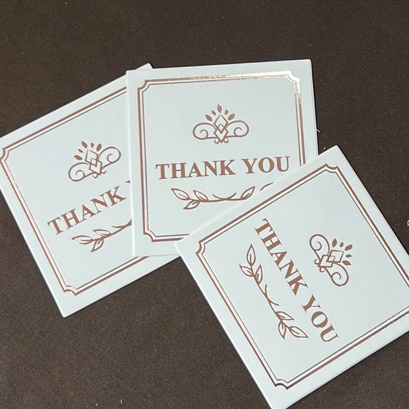 Creative Blessing Small Card Mini Thank You Card Message Card Gift Box Decoration Card Gold Stamping Greeting Card