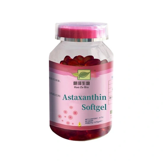 Customize Private Label Astaxanthin Capsule Astaxanthin Soft Capsules Natural Astaxanthin Softgel