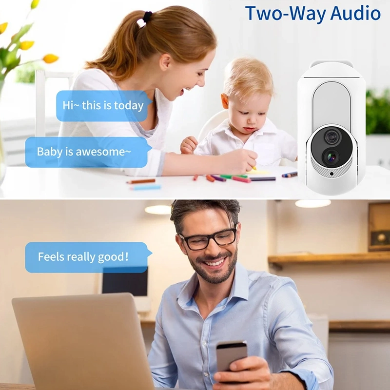 Tuya Wireless Plug CCTV Camera 2 MP LED Lamp Light IP (مصباح LED 2 ميجابكسل) تدوير كاميرا 360 ليلاً Vision الصوت ثنائي الاتجاه