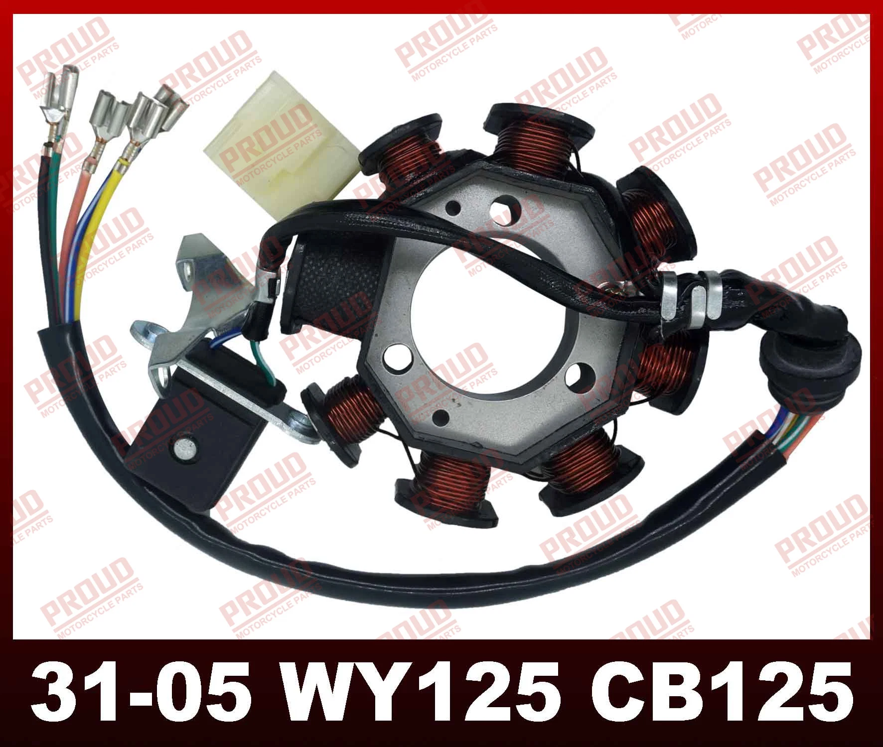 Wy125/CB125 Magneto Coil High Quality Motor Spare Parts Motorcycle Parts