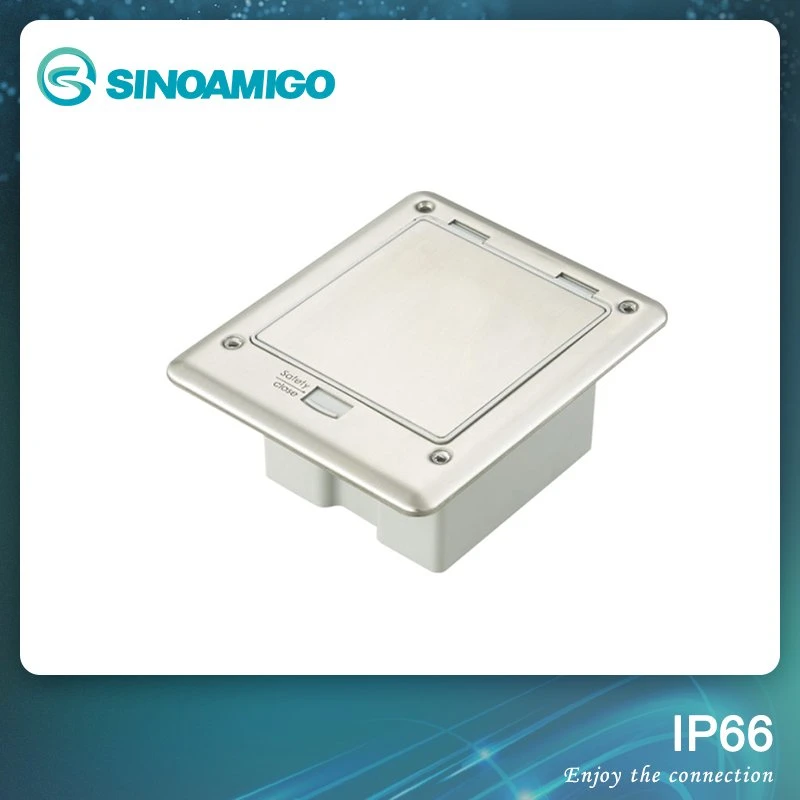 IP66 Caja de suelo impermeable para exteriores con interruptores y tomas