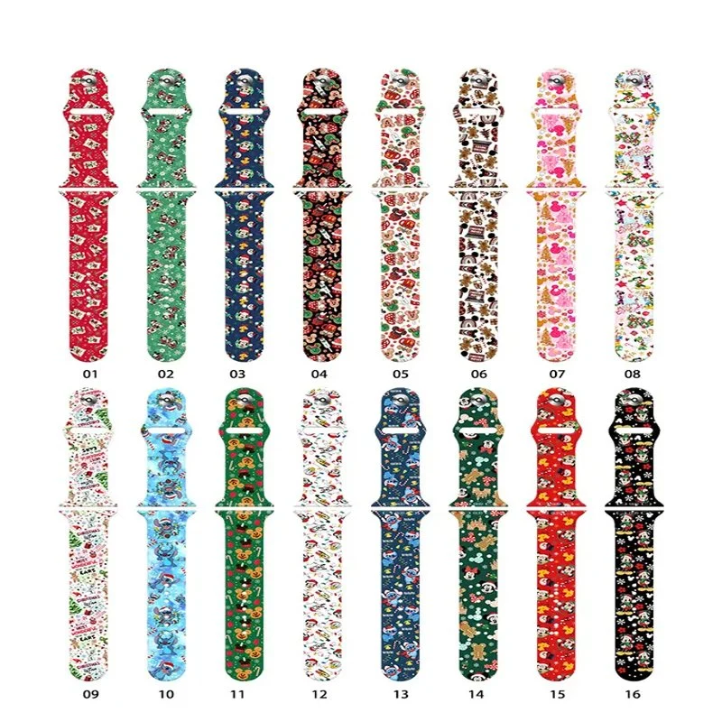 Customized Fluorescent Shiny Trendy Non-Slip Waterproof Silicone Strap with Breathable Holes