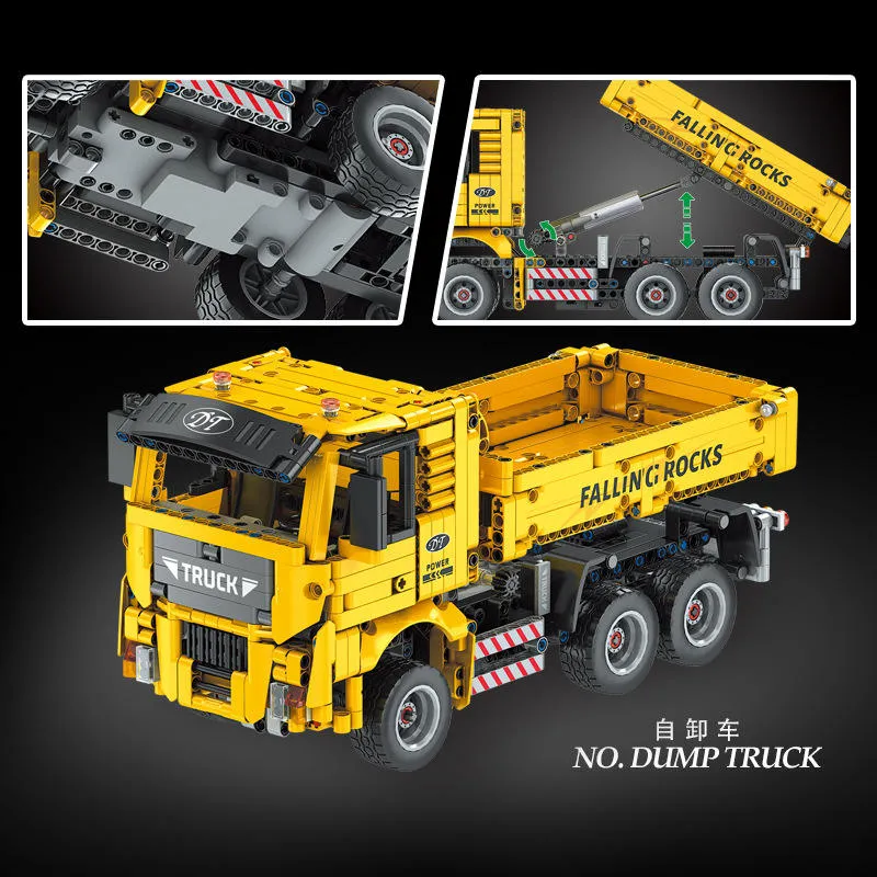 Mould King 15025 High-Tech APP RC Car Boy Toys Moc-39048 Motorized Tgx Dump Truck Set Building Blocks Bricks Kids Christmas Gift