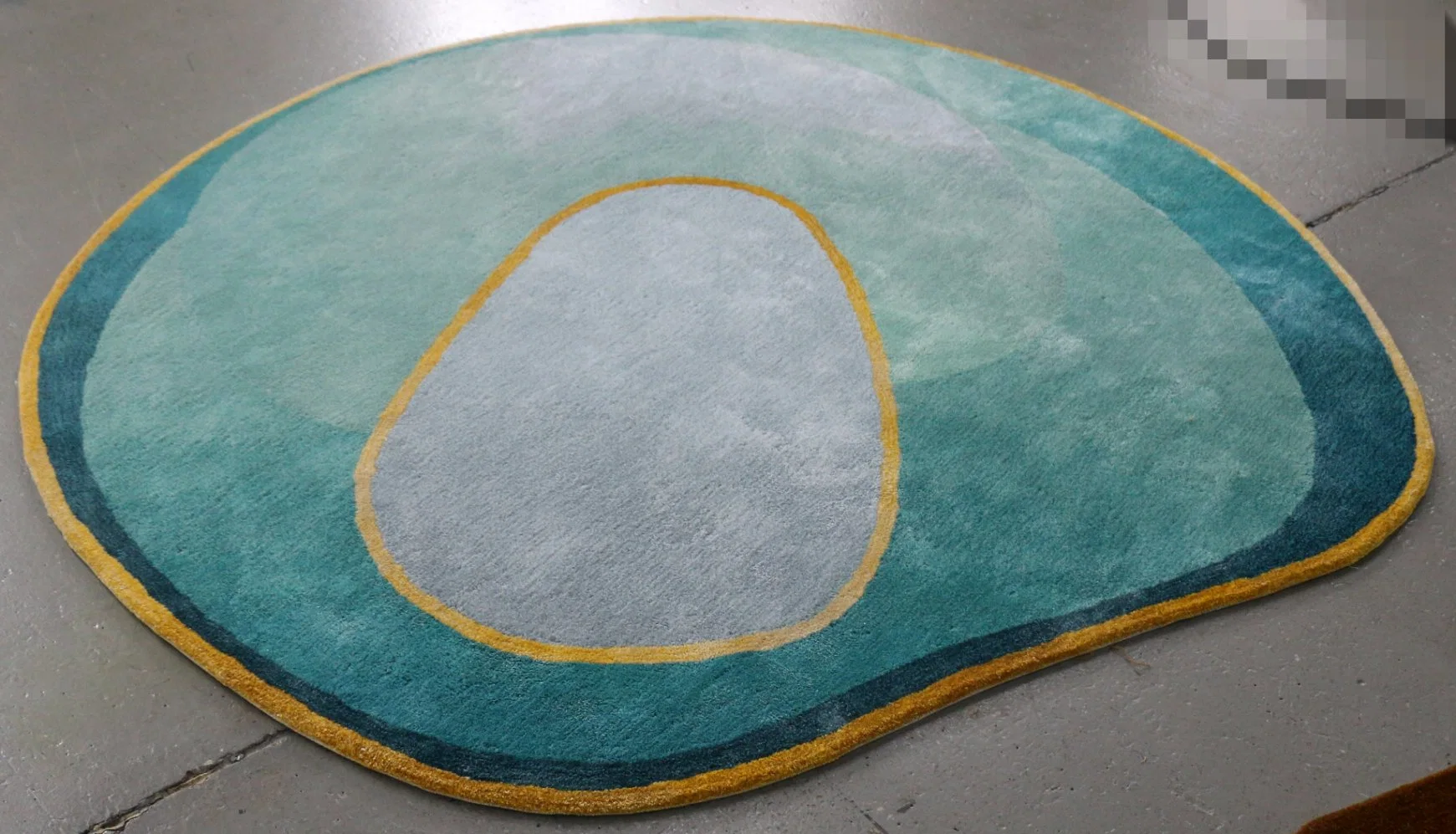 La viscosa azul Hand-Tufted alfombras alfombra alfombras de piso