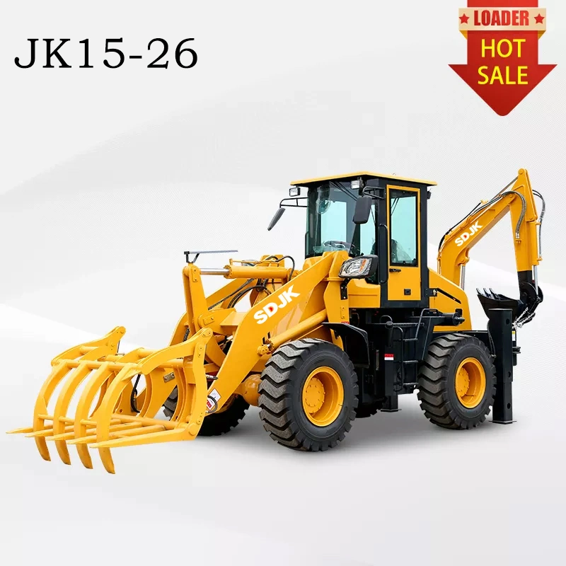 New Design High quality/High cost performance  Cheap China Jk15-26 CE ISO Articulate 4X4 Small Mini Tractor Wheel Backhoe Loader Backhoe for Sale with Attachment List Discount Price